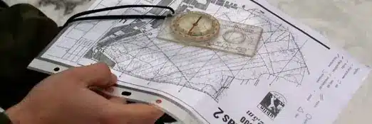 Using the compass in interaction with a map